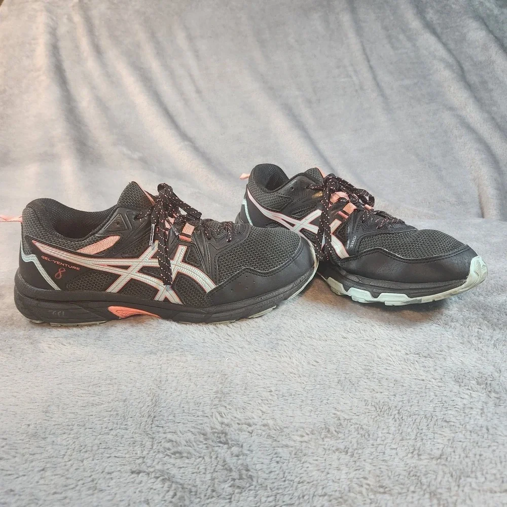 Asics Shoes‎ Womens 10 Wide Black Gel Venture 8 Trail Running Sneakers 1012A706